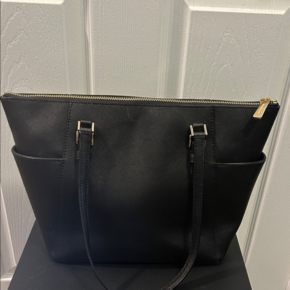 Michael Kors Black Leather Tote & Dust Bag - Picture 2 of 10